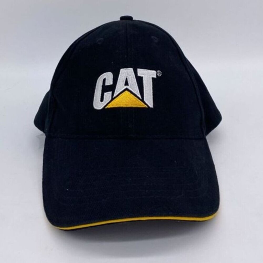 CAT Hat Adult OSFA Navy Baseball Cap Caterpillar Embroidered Logo Strap Back